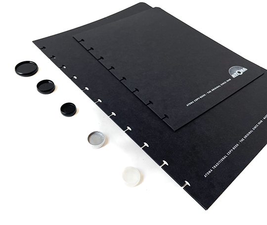 Atoma - Set de couvertures en carton noir