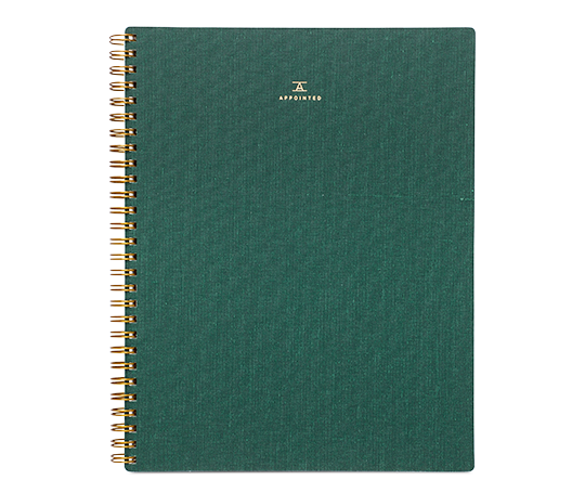 Appointed notebook - Hunter Green