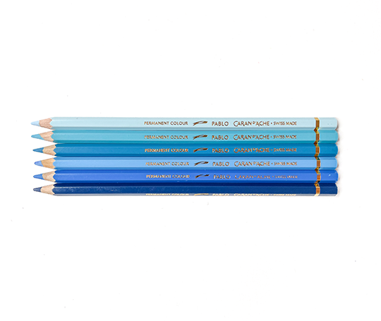 Caran d'Ache Pablo crayon de couleur - les bleus