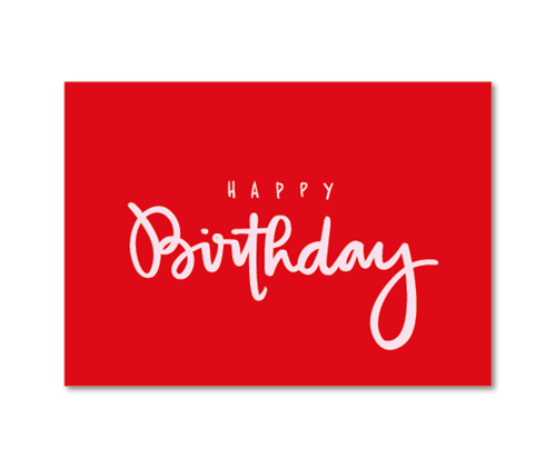 Carte - Happy Birthday (rouge)