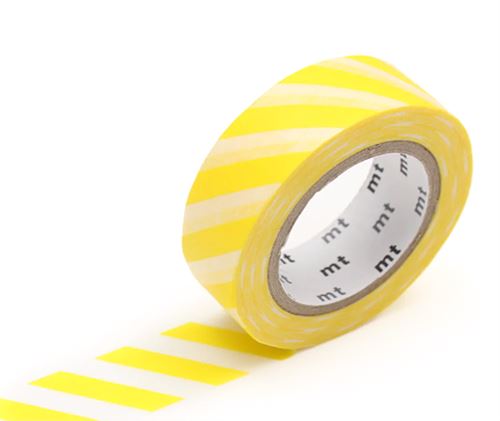 MT basic - washi tape Rayures jaunes