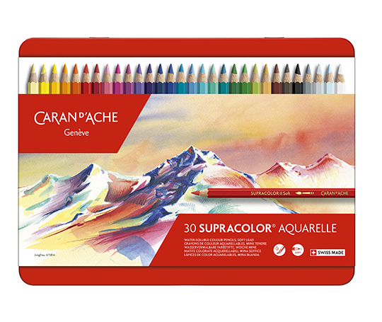 Caran d'Ache - Boîte de crayons Supracolor Aquarellables (métal)