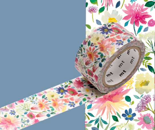 MT Bluebellgray - washi tape Zinnia