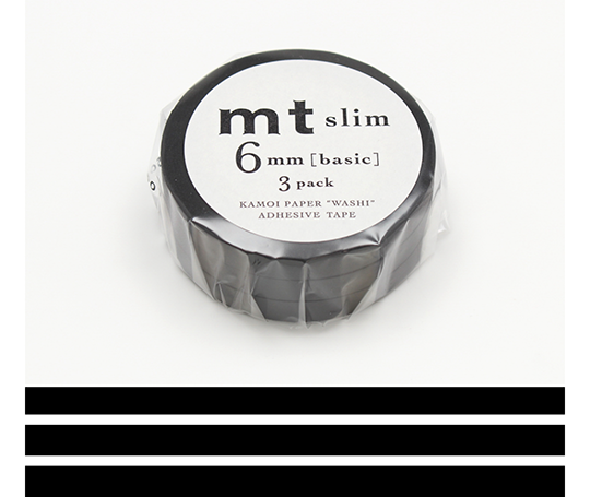MT slim - washi tape 6 mm Noir