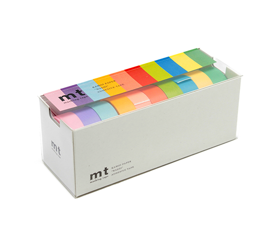 MT assortiment de washi tapes - 10 couleurs vives