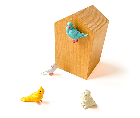 Midori - 4 mini aimants - Bird