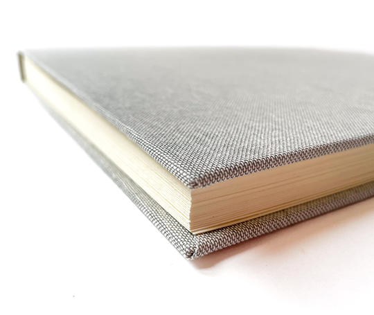 Album photo toilé, 35x35 cm, 60 pages crème - chiné gris