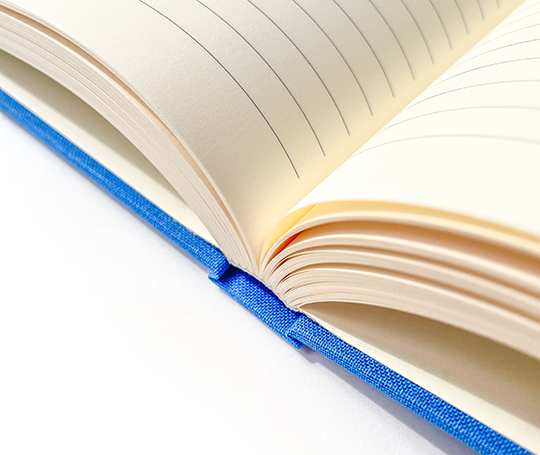Carnet toilé A5 - bleu vif