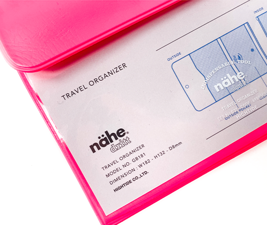 Nähe - Pochette de voyage - rose fluo