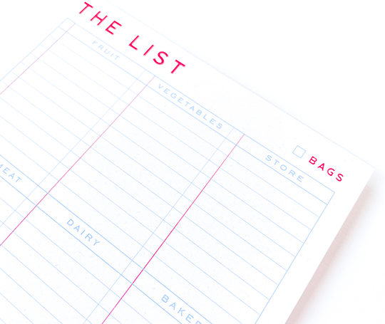 Crispin Finn Bloc-notes "The List" (refill)