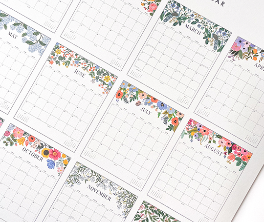 Rifle Paper Co - calendrier 2025 - Roses