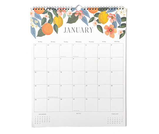 Rifle Paper Co - calendrier 2025 - Roses