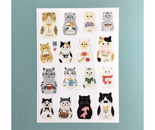 Feuillet d'autocollants - Chats