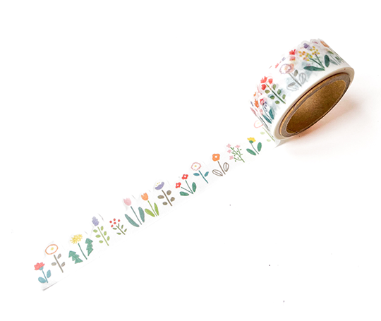 Masking tape découpé - Jardin fleuri