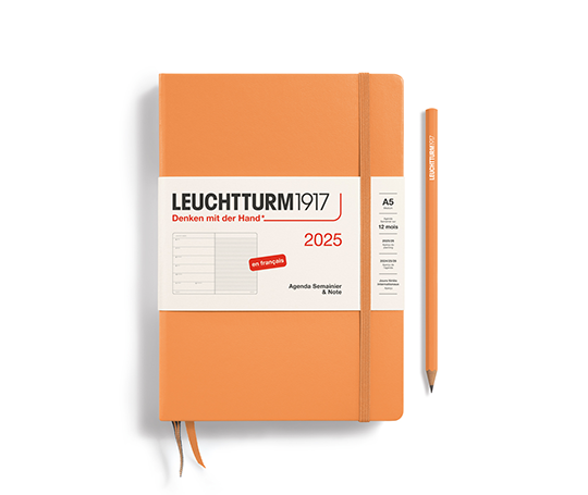 Leuchtturm agenda FR 2025 A5 souple semaine&notes - Apricot