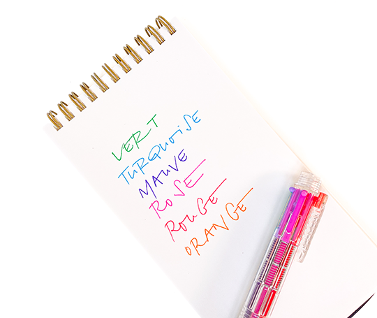 Stylo-gel - 6 couleurs