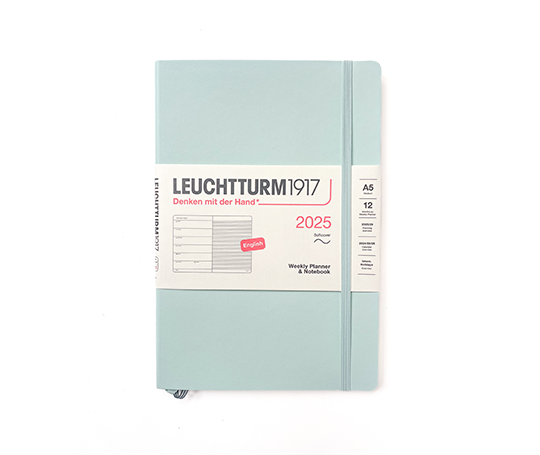 Leuchtturm agenda 2025 A5 souple semaine&notes - Mint