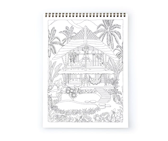 Livre de coloriage - Exotic Bathtub