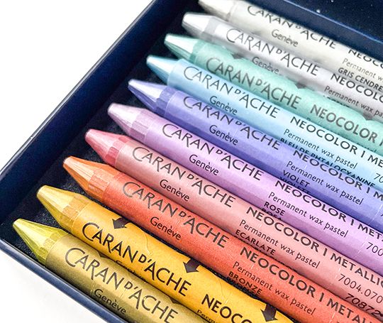 Caran d'Ache Edition Spéciale - 10 crayons + 10 pastels métalliques