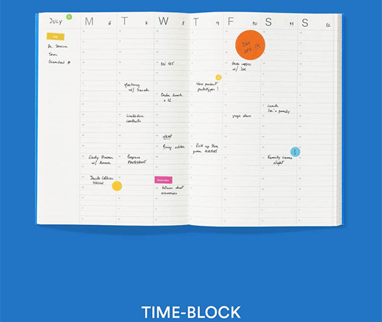 Mishmash - agenda non daté en colonnes - vert