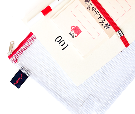 Pochette B6 à tirette rouge