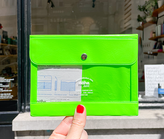 Pochette Nähe A6 - vert fluo