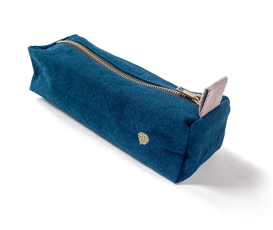 Trousse à crayons Iona en coton bio - Orage