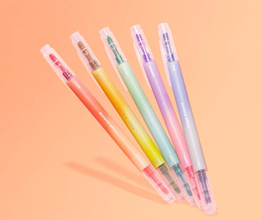 Surligneurs Aurora bicolores pastels