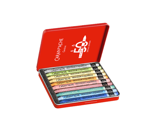 Caran d'Ache NEOCOLOR II Aquarelle 50 ans 10 pastels -  Pastel