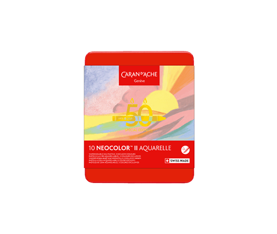 Caran d'Ache NEOCOLOR II Aquarelle 50 ans 10 pastels -  Pastel
