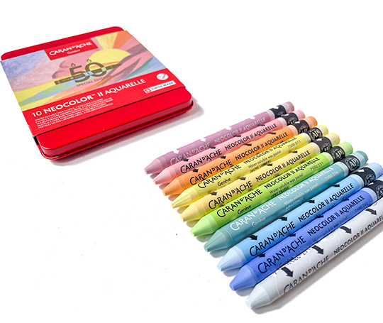 Caran d'Ache NEOCOLOR II Aquarelle 50 ans 10 pastels -  Pastel