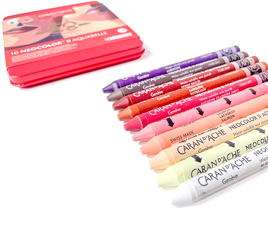 Caran d'Ache NEOCOLOR II Aquarelle 50 ans 10 pastels -  Portrait