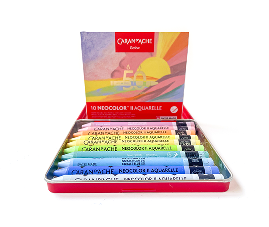 Caran d'Ache NEOCOLOR II Aquarelle 50 ans 10 pastels -  Pastel