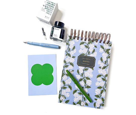 Rifle Paper co - Grand bloc notes à spirales Hortensias