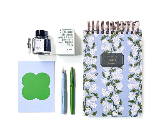 Rifle Paper co - Grand bloc notes à spirales Hortensias