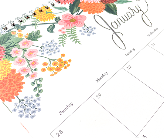 Rifle Paper Co. - Calendrier 2026 Dahlia
