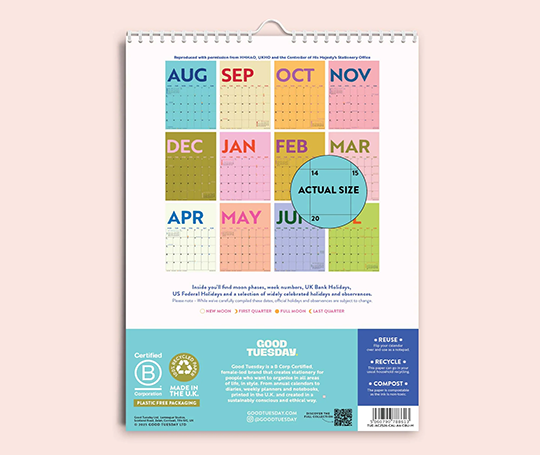 Calendrier académique 25/26 A4 - Bold colour