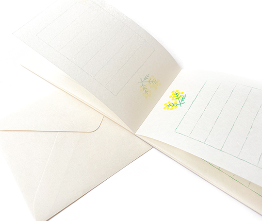 Mini set de papier à lettres - Mimosa