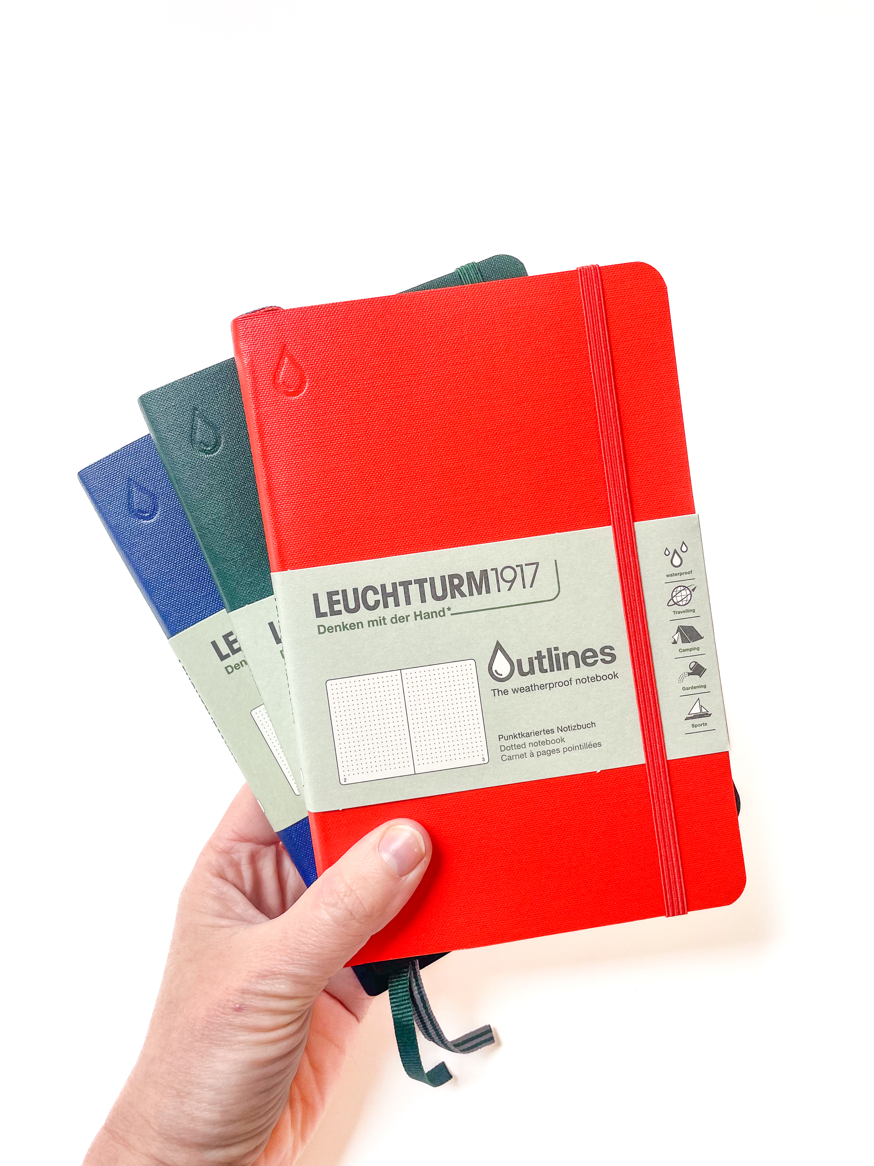 Leuchtturm Outlines carnet souple anti-intempéries - Signal Orange