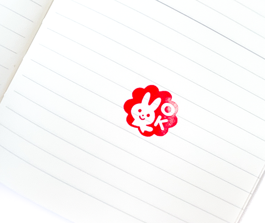 Grand cachet pré-encré - Lapin OK