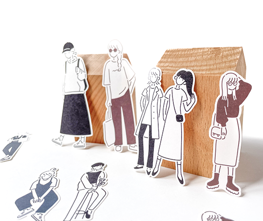 Grands autocollants - Amie Simple girl