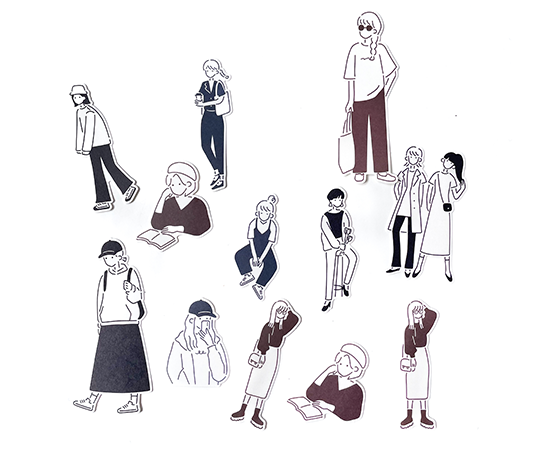 Grands autocollants - Amie Simple girl