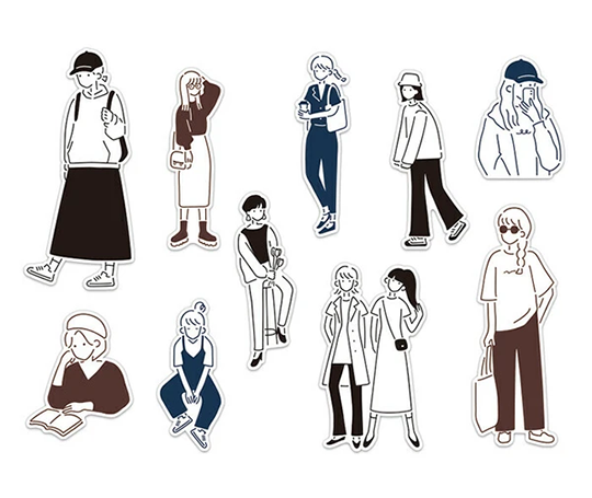 Grands autocollants - Amie Simple girl