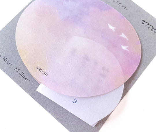 Midori - notes adhésives translucides - Coucher de soleil