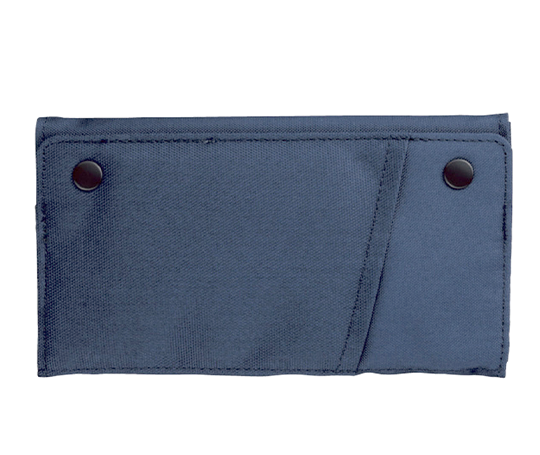Trousse bleue rectangulaire plate à pressions