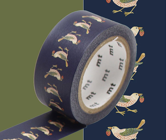 MT Morris & Co. - washi tape Strawberry Thief Bird