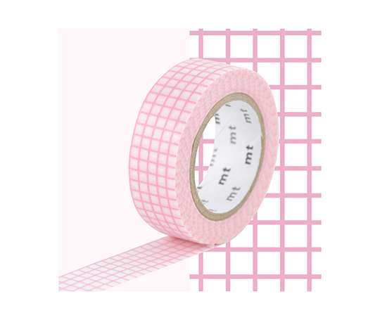 MT basic - washi tape Hougan sakura (quadrillage)