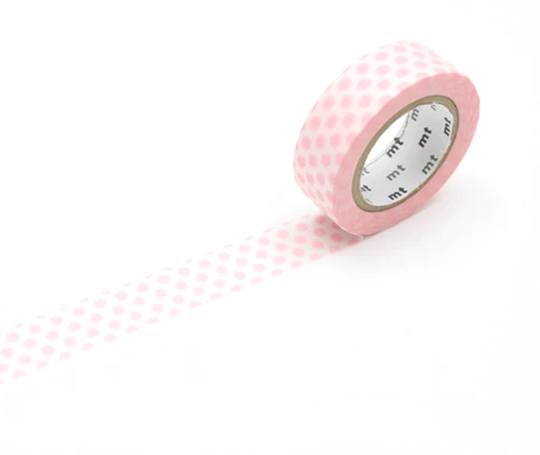 MT deco - washi tape à pois Strawberry milk