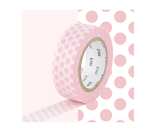 MT deco - washi tape à pois Strawberry milk