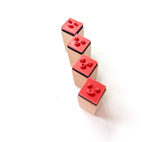 Set de 4 tampons - Petits visages